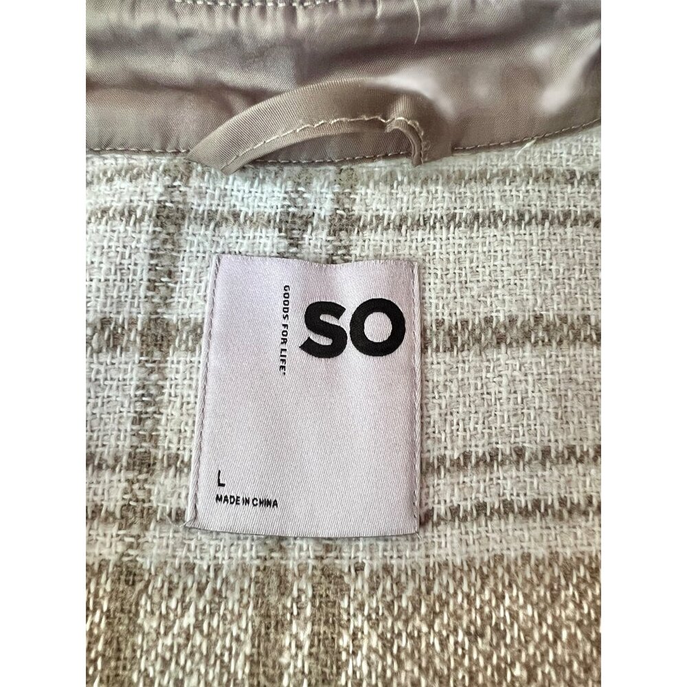 So Woman's Large Shacket Jacket Coat Button Up Pl… - image 4